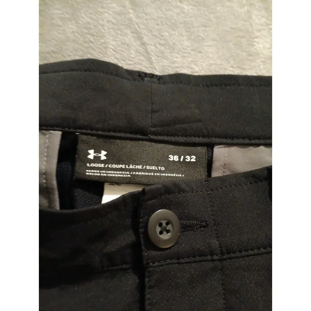 Under Armour Loose Golf Pants Mens 36W x 32L Black
